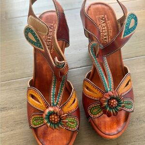 L'Artiste by Spring Step Women's Colorful Platform Sandals